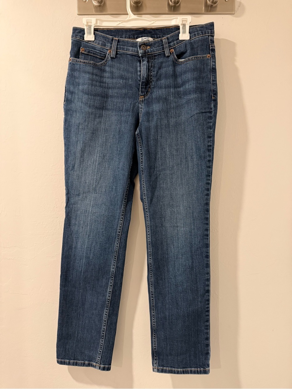 Duluth Trading Co Women’s Straight Leg Jeans 10x29 Medium Wash Stretch Denim